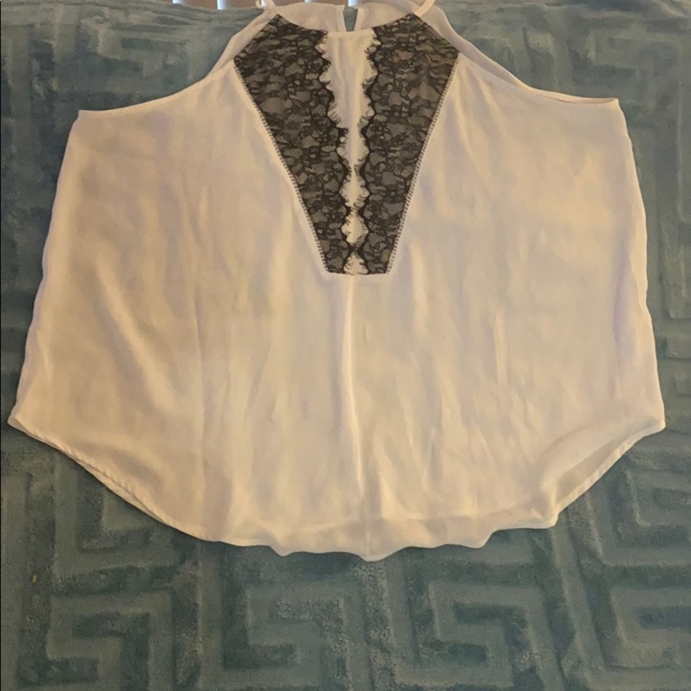 Lace and sheer camisole